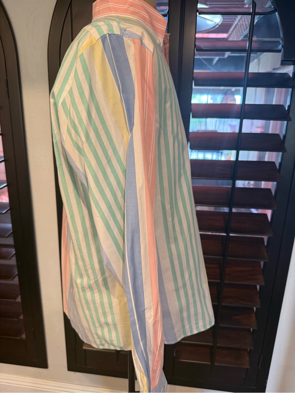 Brooks Brothers Friday Shirt Mens L Pastel Multicolor Stripe Cotton Button Down - Picture 3 of 9